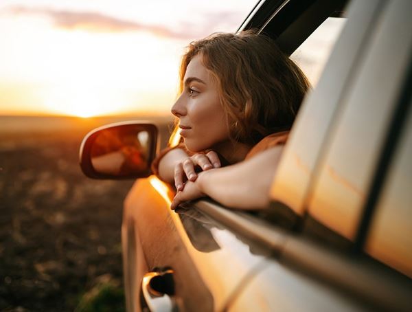 resting out of a car window