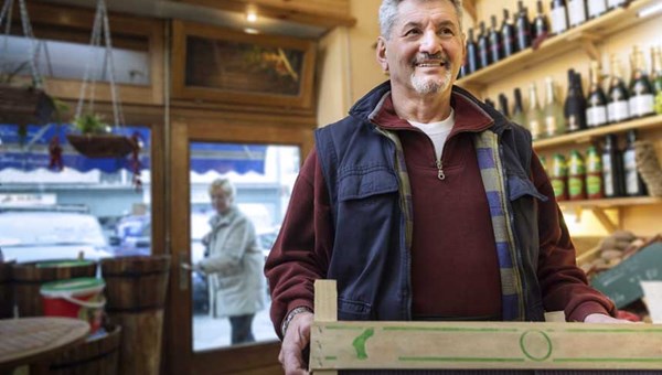 Deliveryman with crate