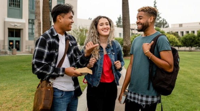 Students in conversation