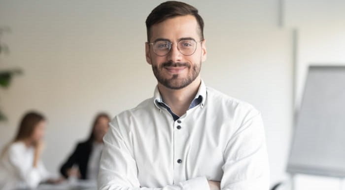 Man stood with arms crossed