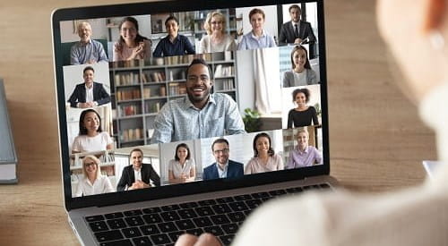 People virtual meeting