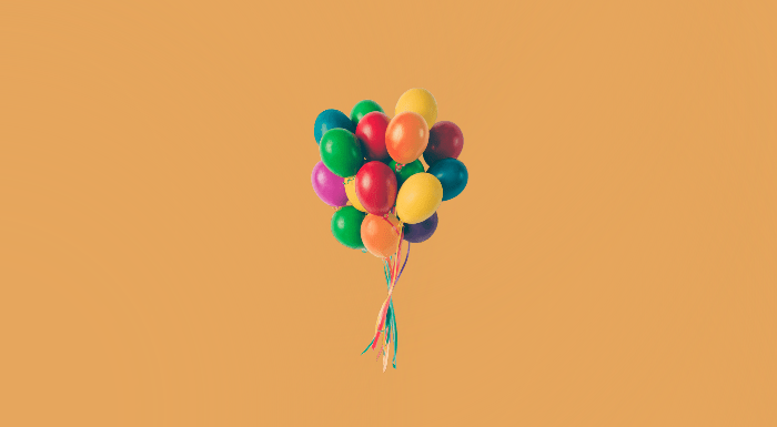 Hot air balloons flying