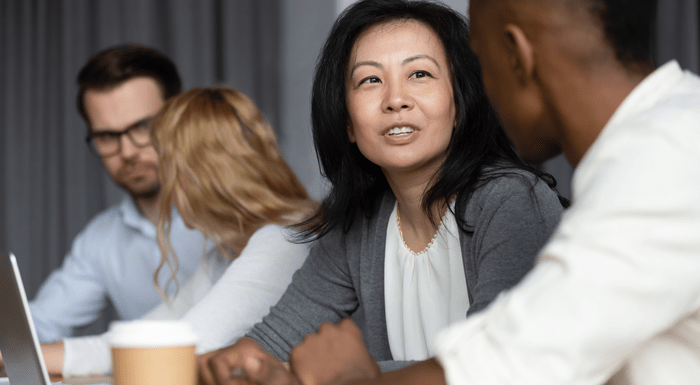 Female and male colleagues