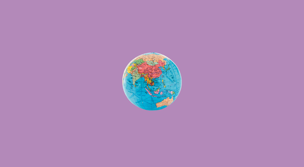 Globe on an orange background